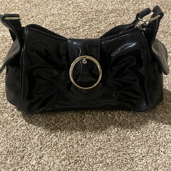 Midnight Blue Patent Leather | Y2K Shoulder Purse - Picture 9 of 13